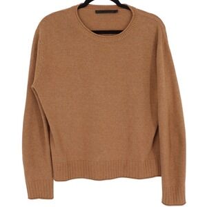 Jenni Kayne Women's Everyday Sweater Size S Brown Wool Cashmere Blend Crewneck